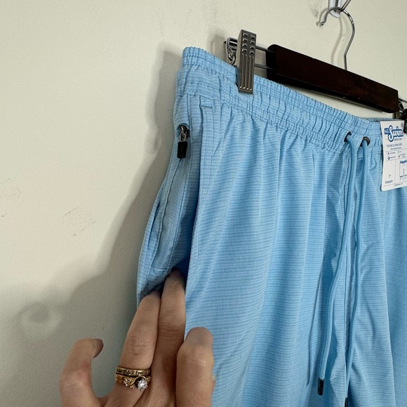 Mr. Swim Pastel Blue Striped Technical Swim Short NWT Size 2XL - Picture 3 of 9